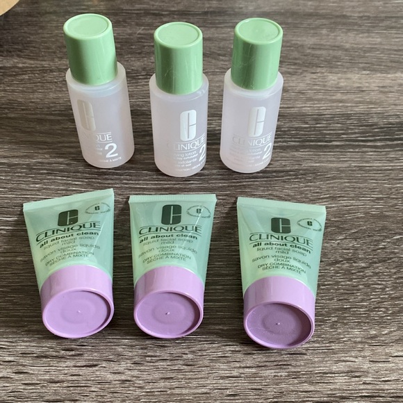 6pc Clinique Sample Size Bundle Clarifying lotion all about clean - Picture 2 of 2
